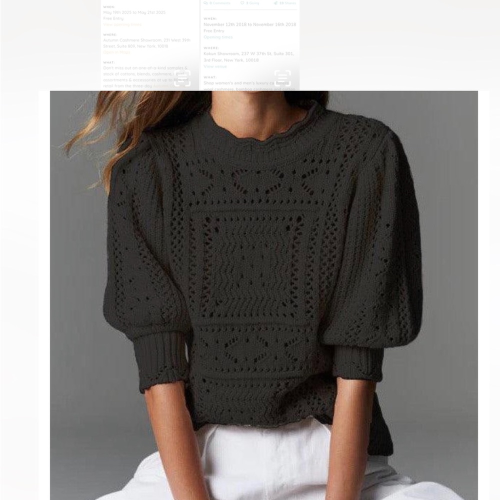 Autumn Cashmere Black Knit Sweater
